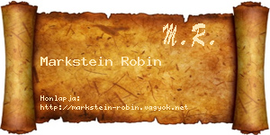 Markstein Robin névjegykártya